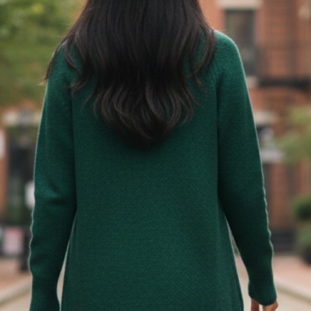 NWT J. Crew Turtleneck sweater in Supersoft Yarn in Green size XXS Oversized fit - Picture 6 of 14
